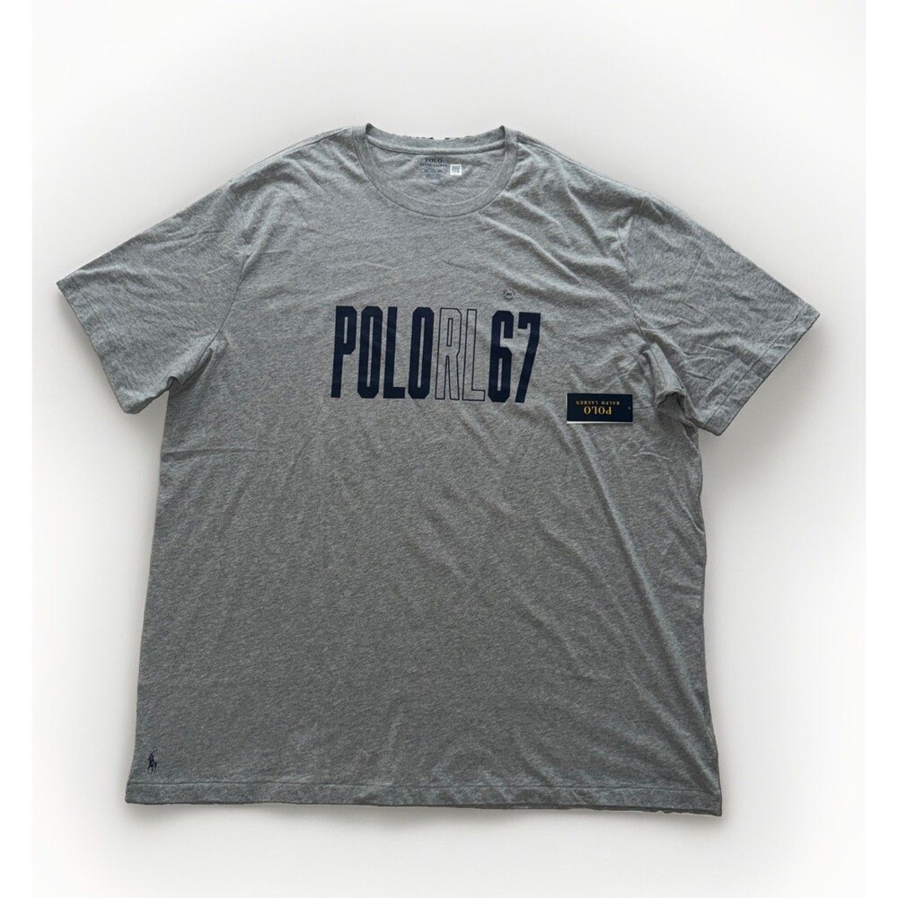 Polo Ralph Lauren M Print Shop Graphic Logo T-Shirt Blue/Grey Big & Tall
